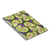 Gourmet Fresh Cut Vegan Avocado Muster Notizblock (Rechte Seite)