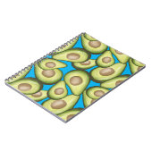 Gourmet Fresh Cut Vegan Avocado Muster Notizblock (Linke Seite)