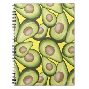 Gourmet Fresh Cut Vegan Avocado Muster Notizblock