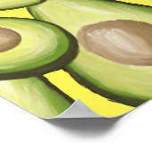 Gourmet Fresh Cut Vegan Avocado Muster Poster (Ecke)