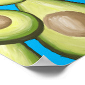 Gourmet Fresh Cut Vegan Avocado Muster Poster (Ecke)
