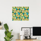 Gourmet Fresh Cut Vegan Avocado Muster Poster (Heimbüro)