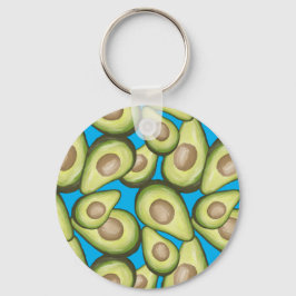 Gourmet Fresh Cut Vegan Avocado Muster Schlüsselanhänger
