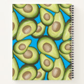 Gourmet Fresh Cut Vegan Avocado Pattern Notebook Notizblock (Rückseite)