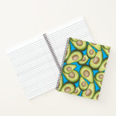 Gourmet Fresh Cut Vegan Avocado Pattern Notebook Notizblock (Innenseite)