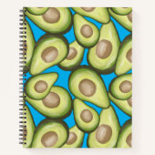 Gourmet Fresh Cut Vegan Avocado Pattern Notebook Notizblock (Vorderseite)
