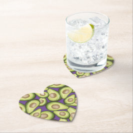 Gourmet Fresh Cut Vegan Avocado Pattern Square Pap Untersetzer