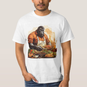 "Gourmet Gorilla: Der T - Shirt der Wahl des Koch