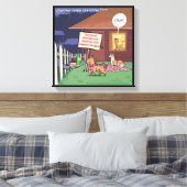 Gourmet Hunde Funny Wrapped Canvas Print Leinwanddruck (Insitu (Schlafzimmer))