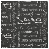 Gourmet Küche Bon Appetit Black and White Stoff (Muster)
