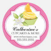 Gourmet Orange Slice Cupcake Bäckerei Box Siegel Runder Aufkleber (Vorderseite)