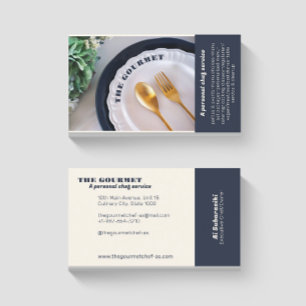 Gourmet Personal Koch White Business Card Visitenkarte