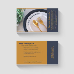 Gourmet Personal Koch Yellow Business Card Visitenkarte