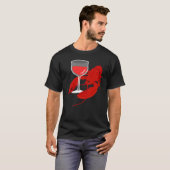 Gourmet  Red Wine Wine Lobster Hummer Dinner T-Shirt (Vorne ganz)