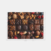 Gourmet-Schokolade- und Nuss-Decke Fleecedecke (Vorderseite (Horizontal))