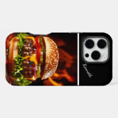 Gourmet Steaming Cheeseburger iPhone Hülle (Rückseite (Horizontal))