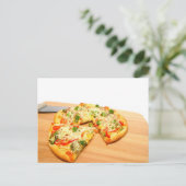 Gourmet Veggie Pizza Postkarte (Stehend Vorderseite)