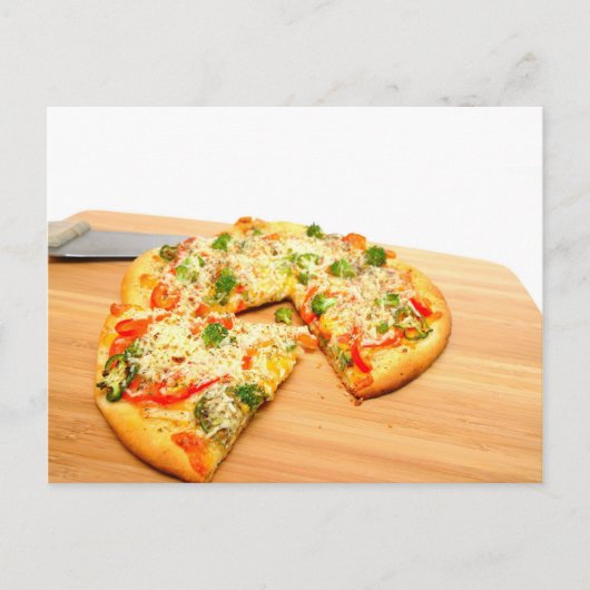 Gourmet Veggie Pizza Postkarte (Vorderseite)