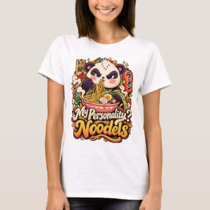 Gourmetkatze im Entspannungsmodus Nudeln T-Shirt