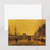 Gourock Dock, Glasgow, von John Atkinson Grimshaw Dankeskarte (Vorne/Hinten)