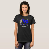 Gout Awareness Peace Love Hope Blue Ribbon T-Shirt (Vorne ganz)