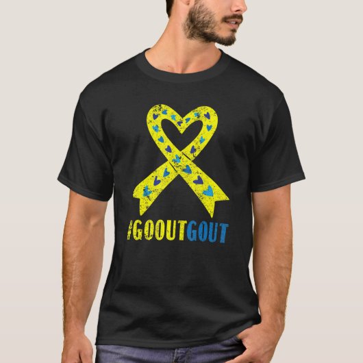 Gout Gout Warrior Podagra Gout Bewusstseinserkrank T-Shirt (Vorderseite)