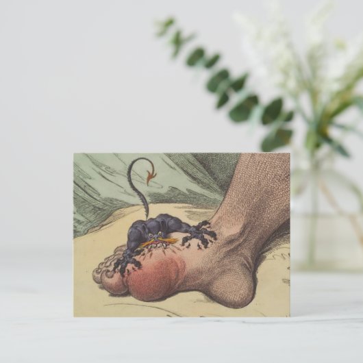 Gout Monster Postkarte (Stehend Vorderseite)