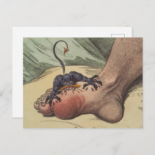 Gout Monster Postkarte (Vorne/Hinten)
