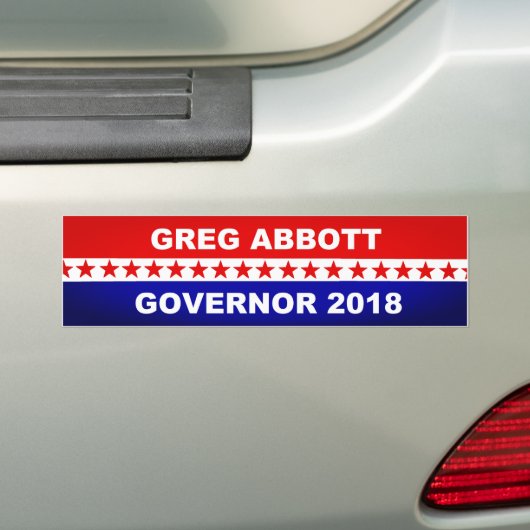 Gouverneur 2018 Greg Abbott Texas Autoaufkleber (Auf Auto)