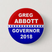Gouverneur 2018 Greg Abbott Texas Button (Vorderseite)