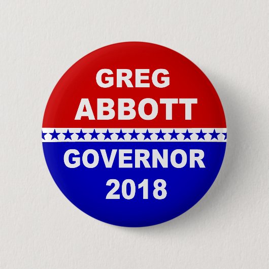 Gouverneur 2018 Greg Abbott Texas Button (Vorderseite)