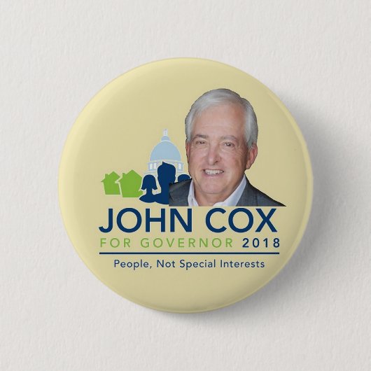 Gouverneur 2018 Johns COX Button (Vorderseite)