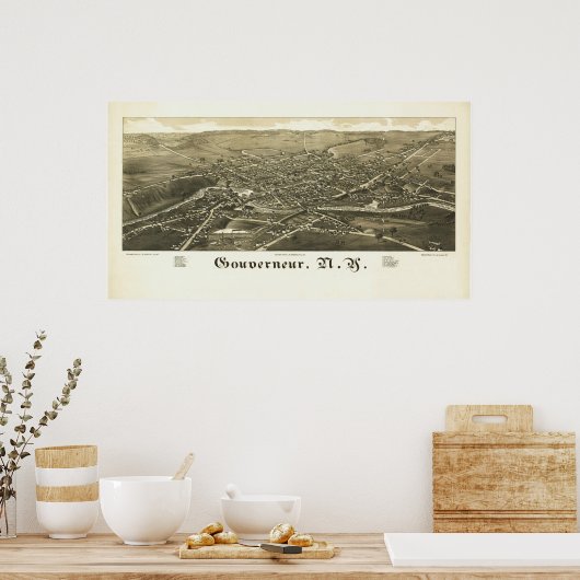 Gouverneur NY 1885 Poster (Küche)