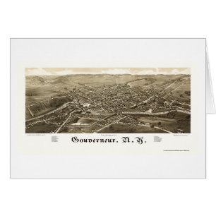 Gouverneur, NY panoramische Karte - 1885