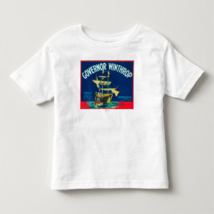 Gouverneur Winthrop Apple beschriften (Rot) - Kleinkind T-shirt