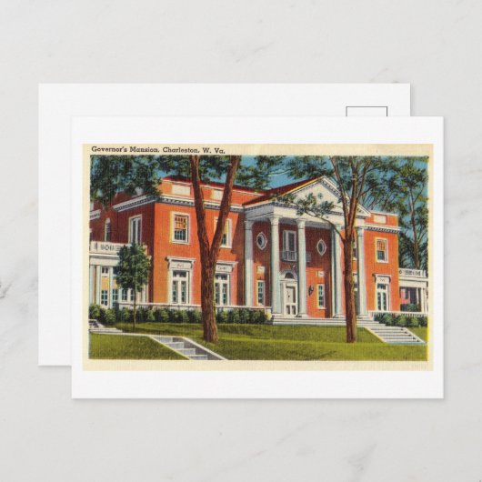 Gouverneurshaus in Charleston, West Virginia, Postkarte (Vorne/Hinten)
