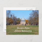 Gouverneurspalast, Kolonial-Williamsburg Postkarte (Vorne/Hinten)