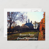 Gouverneurspalast, Kolonial-Williamsburg Postkarte (Vorne/Hinten)