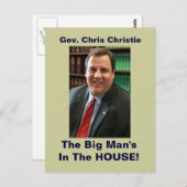 Gov. Chris Christie Big Man im Haus Postcard Postkarte (Vorne/Hinten)