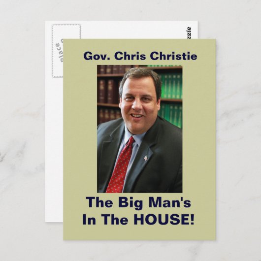 Gov. Chris Christie Big Man im Haus Postcard Postkarte (Vorne/Hinten)