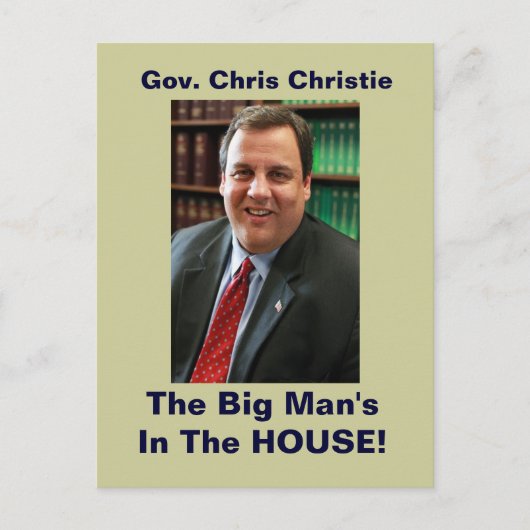 Gov. Chris Christie Big Man im Haus Postcard Postkarte (Vorderseite)