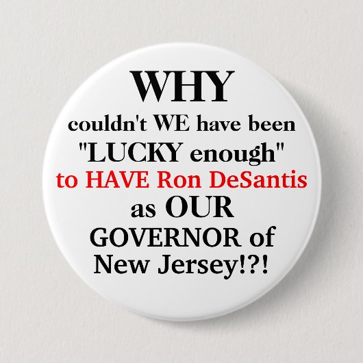 Gov. DeSantis und NJ Button (Vorderseite)