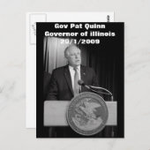Gov Pat Quinn (Gouverneur von Illinois) Postkarte (Vorne/Hinten)