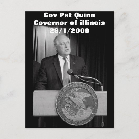 Gov Pat Quinn (Gouverneur von Illinois) Postkarte (Vorderseite)