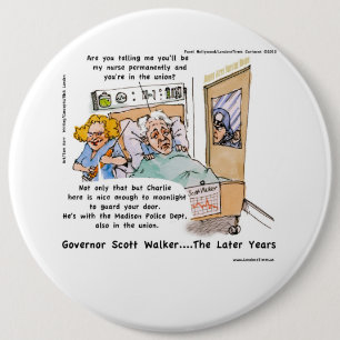 Gov Scott Walker Funny Satirisch Geschenke T-Shirt Button