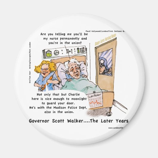 Gov Scott Walker Funny Satirisch Geschenke T-Shirt Magnet (Vorne)