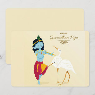 Govardhan Puja Feiertagskarte
