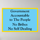 Government Accountable No Bribes Poster (Vorne)