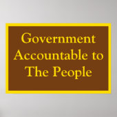 Government Accountable Poster (Vorne)