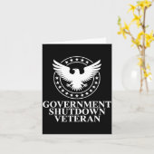 Government Shutdown Veteran Eagle Patriotic Litica Karte (Gelbe Blume)